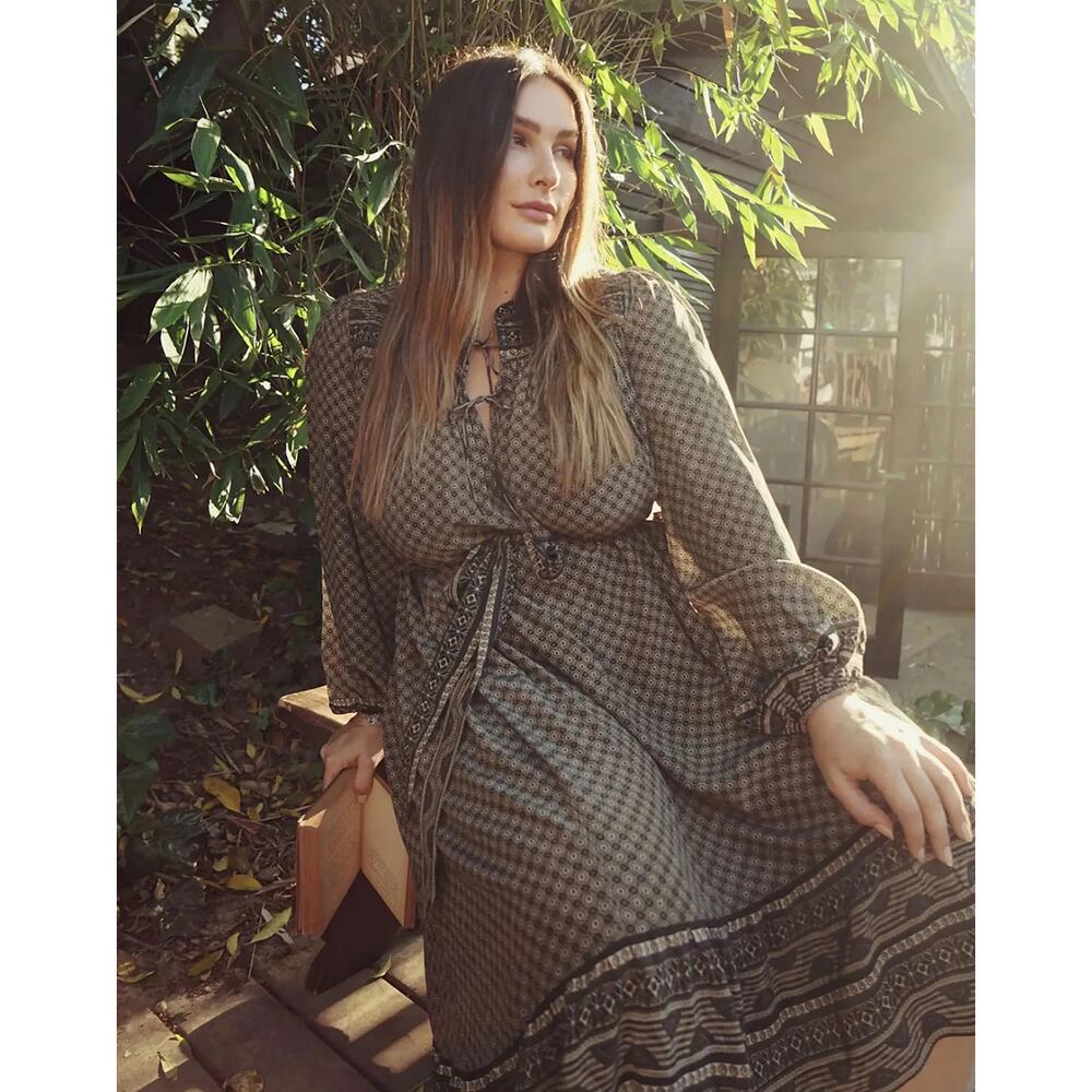 Doen Midi Dress in Earthy Tones
